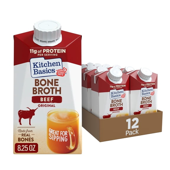 (Pack Of 12) Kitchen Basics Broth Bone Beef 8.25 Oz