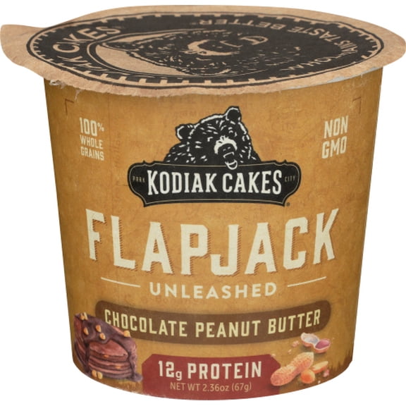 (Pack Of 12) Kodiak Mix Flapjack Cup Chocolate Peanut Butter 2.36 Oz