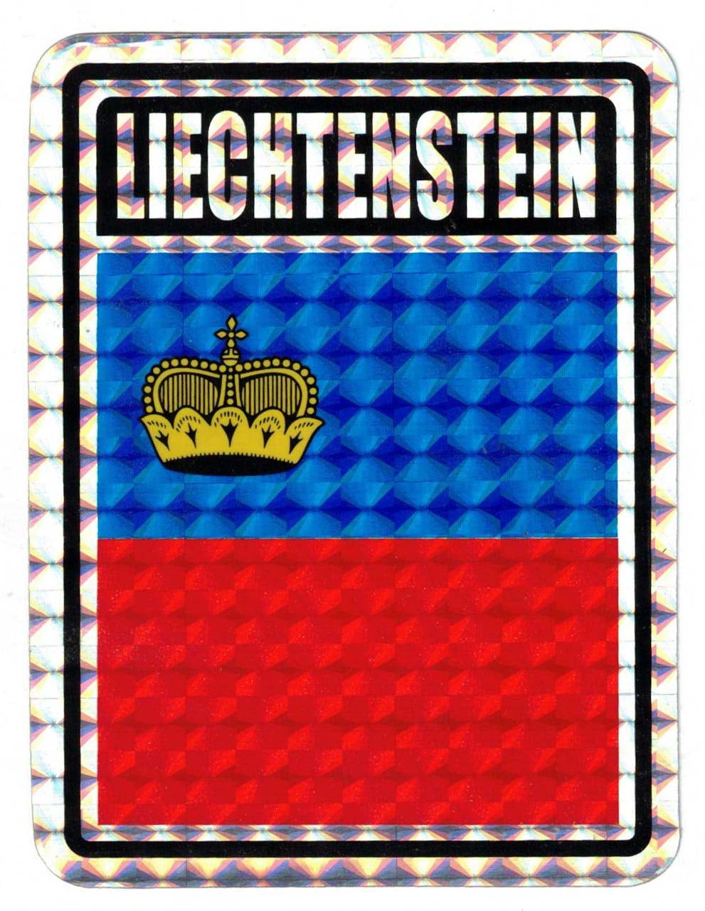 Pack Of 12 Liechtenstein Country Flag Reflective Decal Bumper Sticker ...