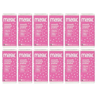 (Pack Of 12) Magic Chocolate Bar Chocolate Smooth Coconut Praline 2.93 Oz