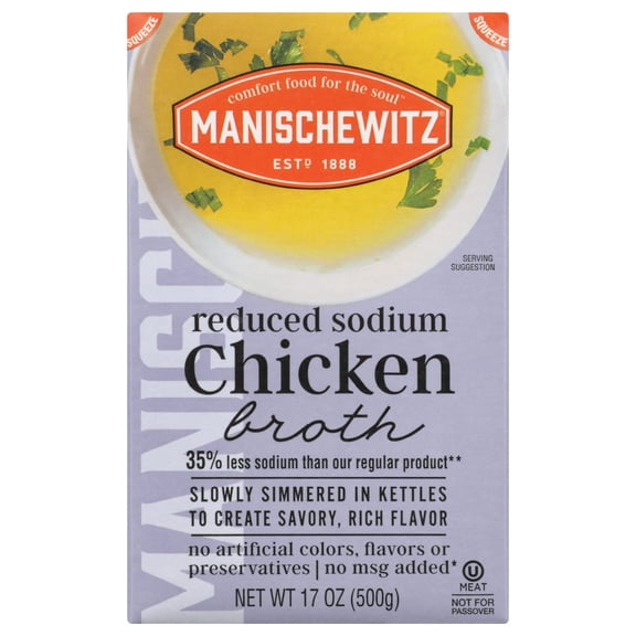 (Pack Of 12) Manischewitz Broth Chicken Low Sodium 17 Fo