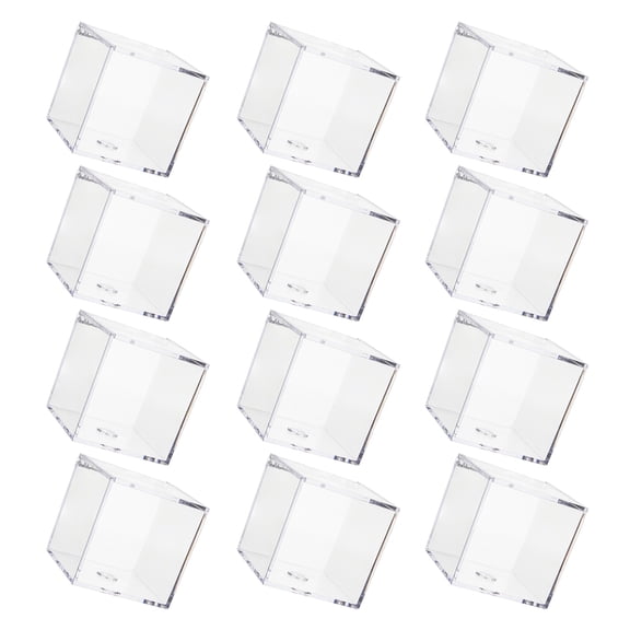 Pack Of 12 Multipurpose Plastic Boxes for Wedding Candy Creative Packaging Box with Lid Dustproof Cookie Container