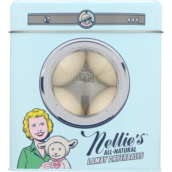 (Pack Of 12) Nellies All Natural Dryerballs Wool Lamby 4 Each