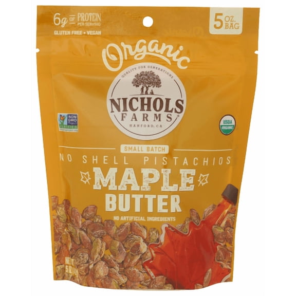 (Pack Of 12) Nichols Pistachio EB Pistachios Maple Butter Unsalted 5 Oz