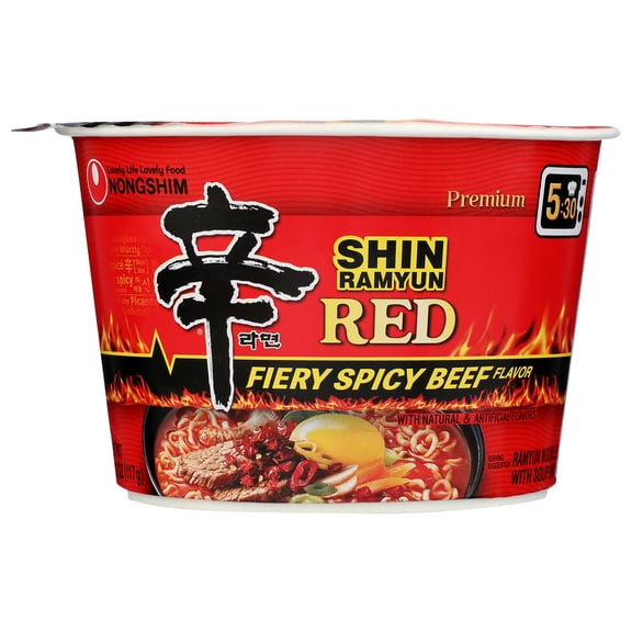 (Pack Of 12) Nong Shim Soup Big Bowl Shin Red 4.12 Oz