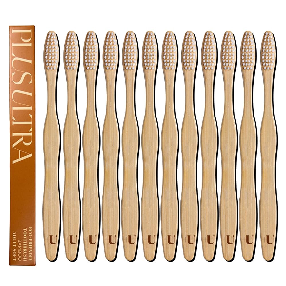 (Pack Of 12) Plus Ultra Toothbrush Bamboo Hello Gorgeous 1 Each