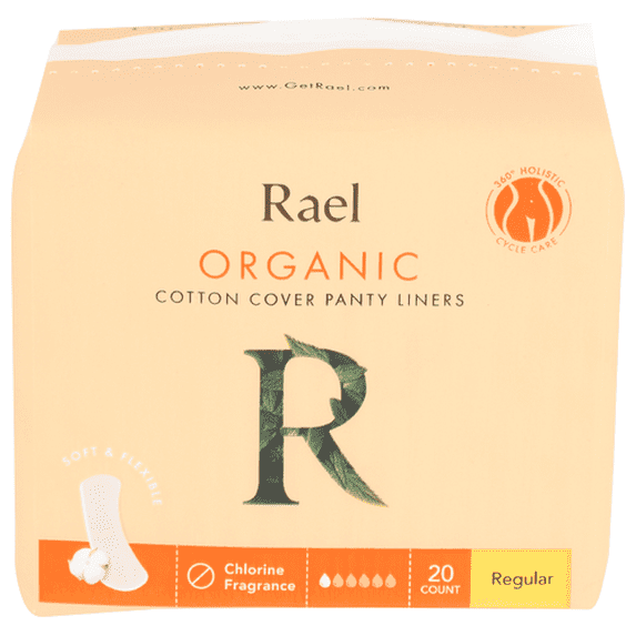 (Pack Of 12) Rael Liners Panty Regular Organic Cotton 20 Each
