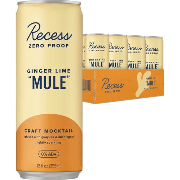 (Pack Of 12) Recess Non-Alcoholic Mule Ginger Lime 12 Fo