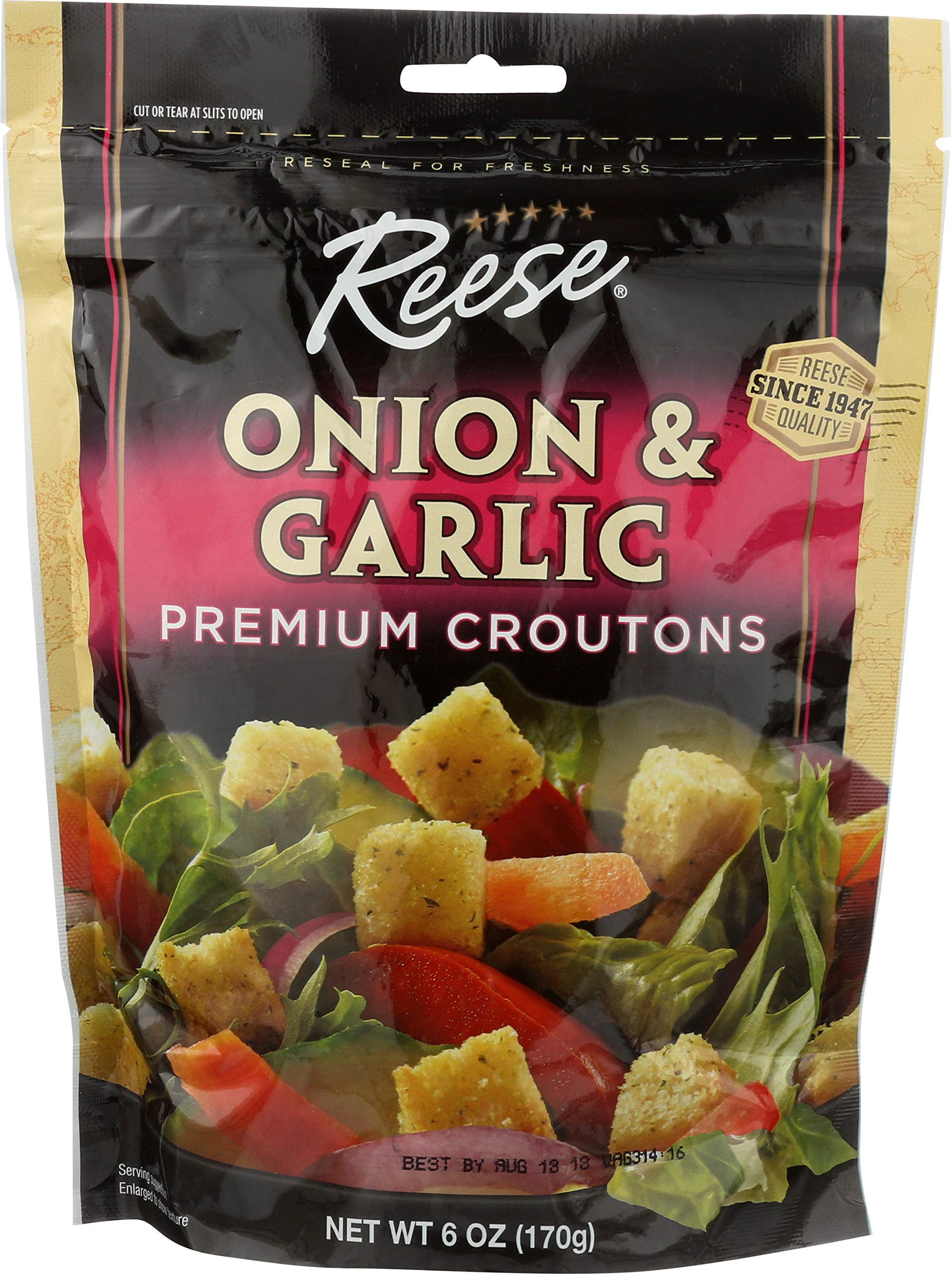(Pack Of 12) Reese Crouton Onion & Garlic 6 Oz