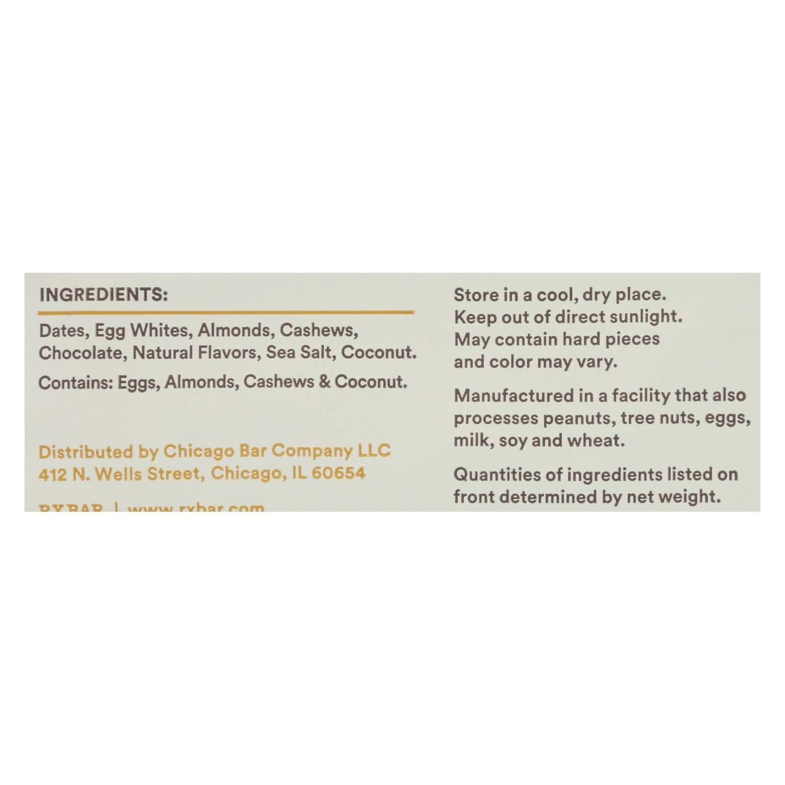(Pack Of 12) Rxbar Bar Protein Coconut Chocolate 1.8 Oz