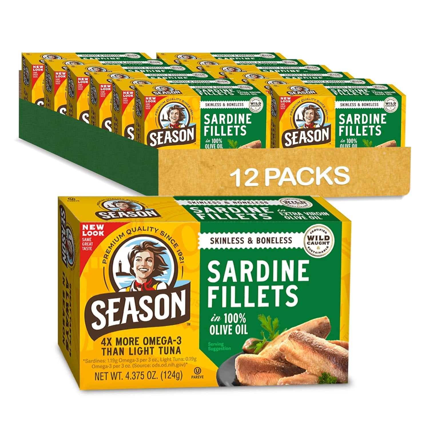 (Pack Of 12) Seasons Sardine Club Olive Oil 4.375 Oz