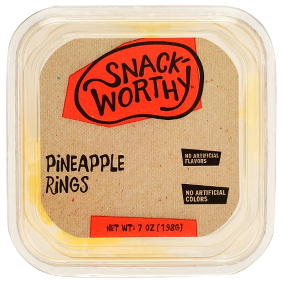 (Pack Of 12) Snackworthy Pineapple Rings Dried 7 Oz