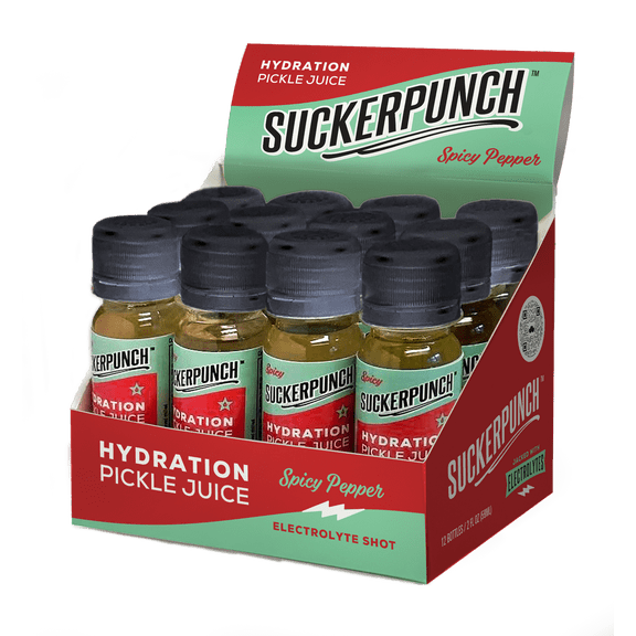 (Pack Of 12) SuckerPunch Shot Hydrate Pickle PPPR 2 Fl Oz