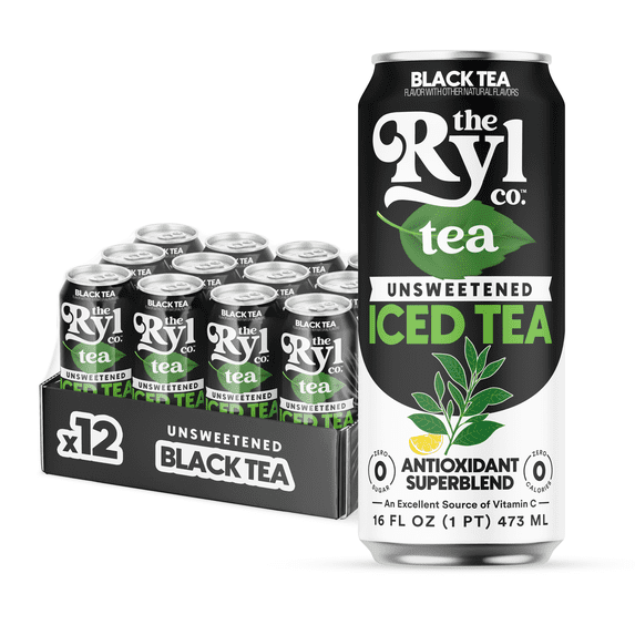 (Pack Of 12) The Royal Company Tea Ready To Drink Black Unsweetened 16 Fo