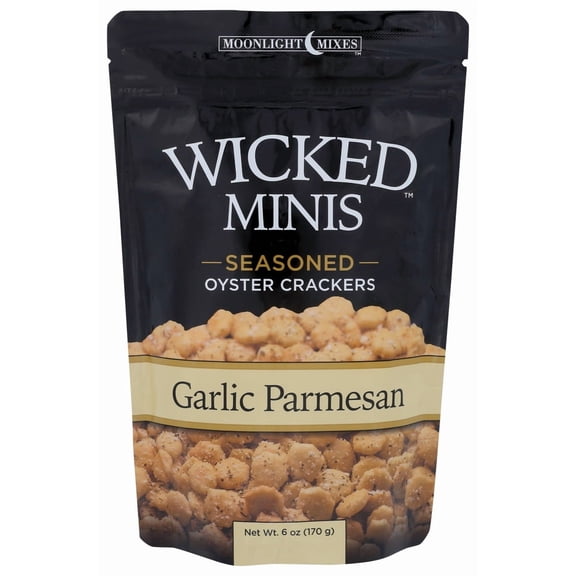 (Pack Of 12) Wicked Minis Seasoned Oyster Crackers Garlic Parmesan