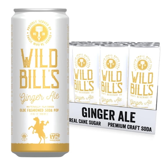 (Pack Of 12) Wild Bills Craft Soda Ginger Ale 12 Fl Oz