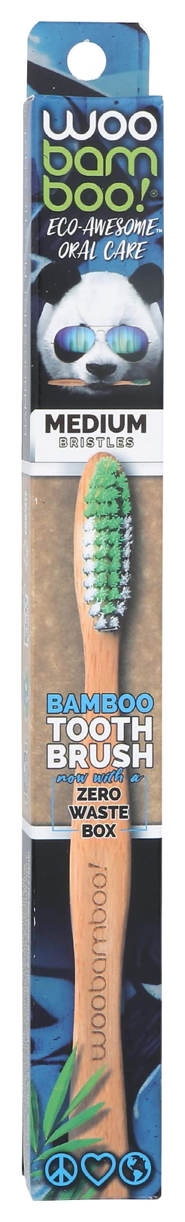 (Pack Of 12) Woobamboo Toothbrush Medium Zero Waste 1 Each