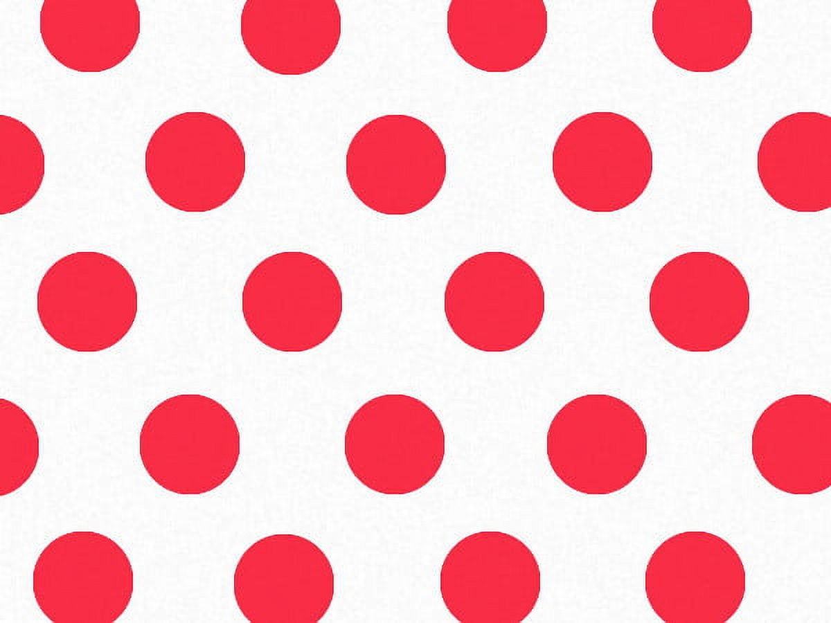 Pack Of 120, Bright Red Polka Dot Tissue Paper 20" X 30" Half Ream Tissue Prints For Packaging， Made in USA， 100% Recycled