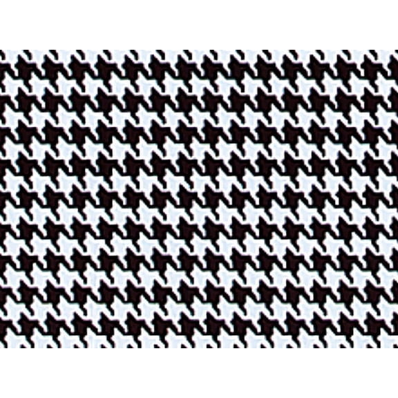 Pack Of 120, Geometric Houndstooth Black Classic Printed Tissue Paper 20" X 30" Half Ream Made In USA