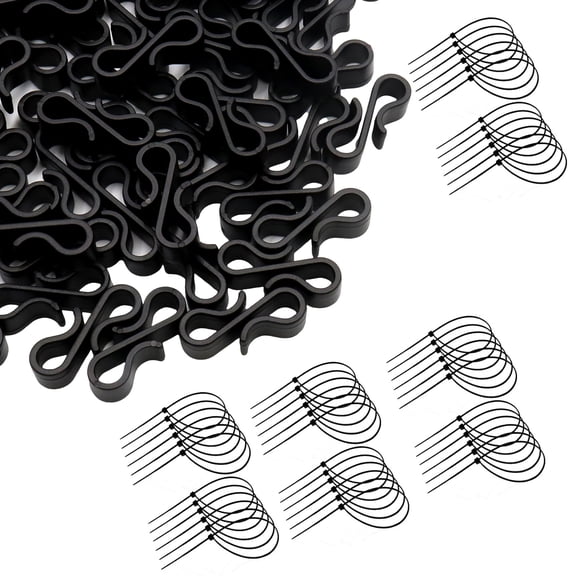 Pack Of 120 Outdoor Light Clips Gutter Hooks for String Lights and Cables Plastic Garden Electrician Tool Hook