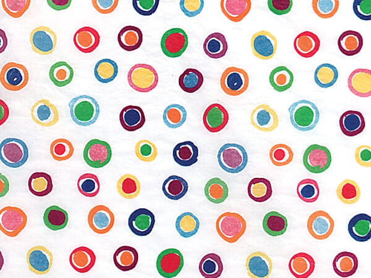 Pack Of 120, Rainbow Spots Recycled Tissue Paper 20" X 30" Half Ream Tissue Print For Packaging， Made in USA， 100% Recycled