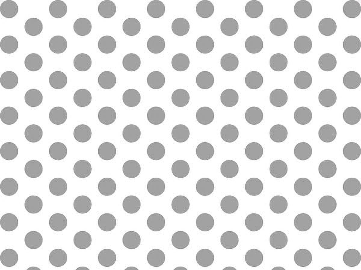 Pack Of 120, Silver Metallic Dots Tissue Paper 20" X 30" Half Ream Tissue Prints For Packaging， Made in USA， 100% Recycled