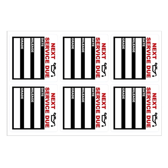 Pack Of 120 Statics Cling Next Service Due Oil Change Reminder Vehicles Windshield Decal Automotive Service Labels