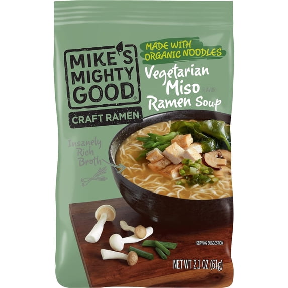 (Pack Of 14) Mikes Mighty Good Soup Ramen Miso Savory 2.1 Oz