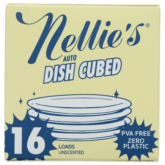 (Pack Of 16) Nellies All Natural Autodish Tabs Dish Cubed 16 Tablets