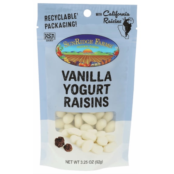 (Pack Of 16) Sunridge Farm EB RASINS Yogurt 3.25 Oz