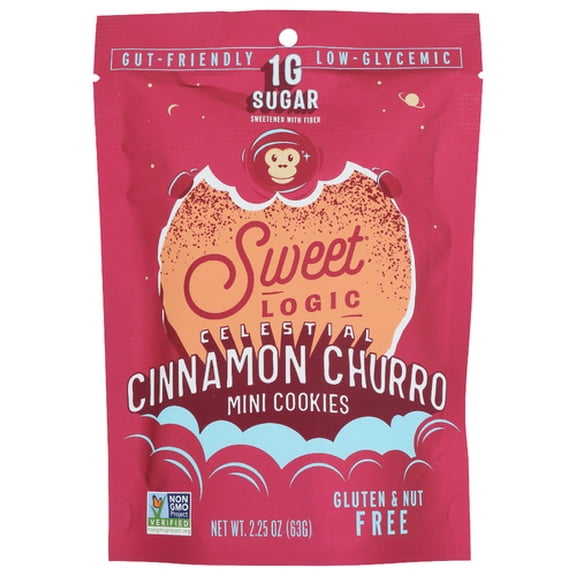 (Pack Of 18) Sweet Logic Cookie Mini Cinnamon Churro 2.25 Oz