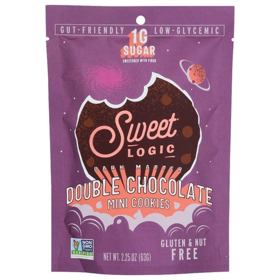 (Pack Of 18) Sweet Logic Cookie Mini Double Chocolate Chip 2.25 Oz