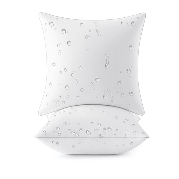 Pack Of 2 18x18 Outdoor Pillow Inserts Waterproof Decorative Square Throw For Patio Sofa Garden Porch Couch
