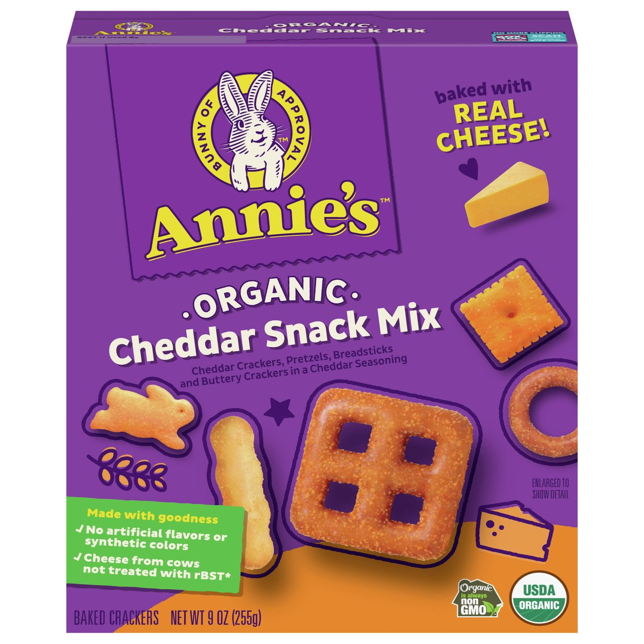 Pack Of 2 Annie's Organic Cheddar Snack Mix - 9 oz (Packaging May Vary ...
