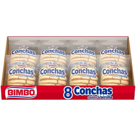 Pack Of 2 Bimbo Vanilla-Flavored Conchas Pastries - 8 ct (Packaging May Vary)