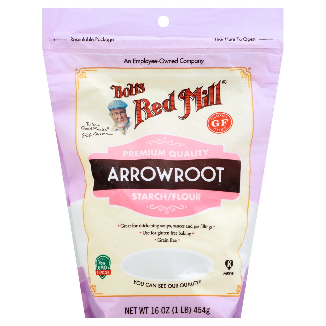 Pack Of 2 Bob's Red Mill Arrowroot Starch Flour - 1 lb (Packaging May ...