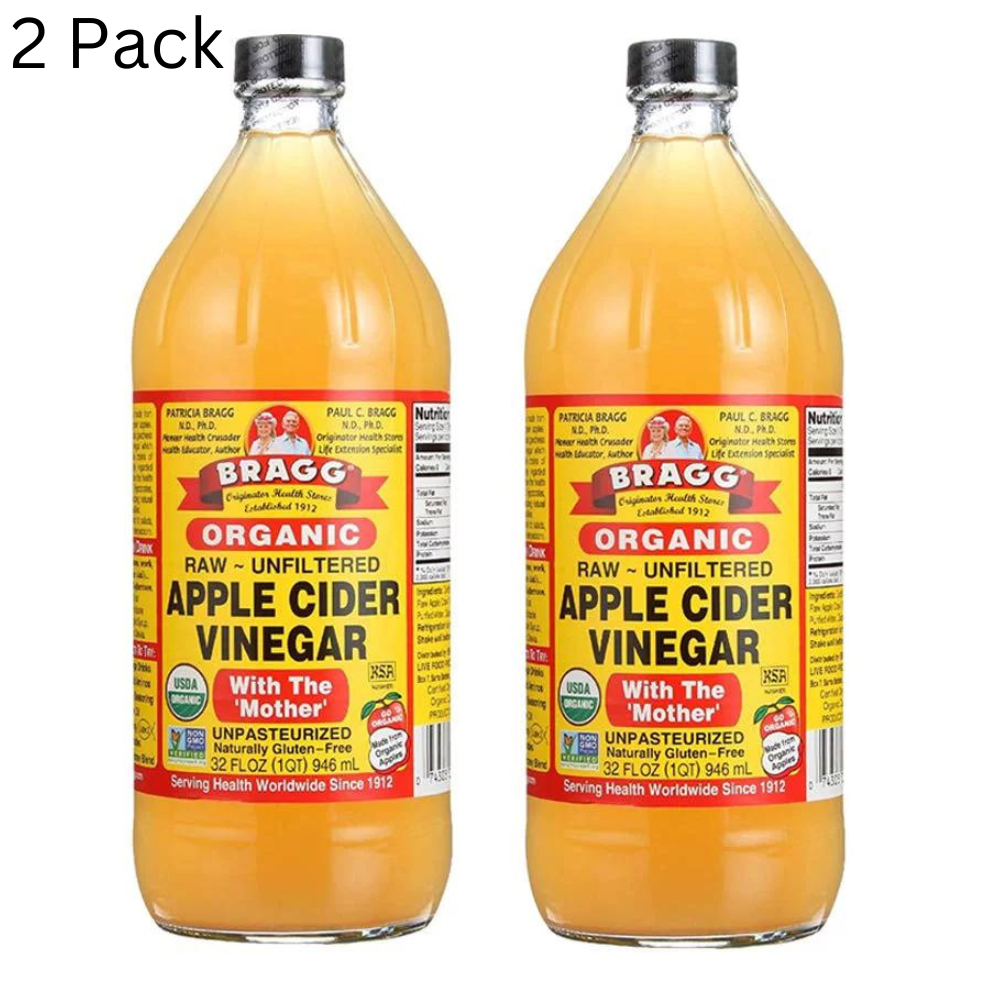 (Pack Of 2 ) Bragg Apple Cider Vinegar, Raw Unfiltered and