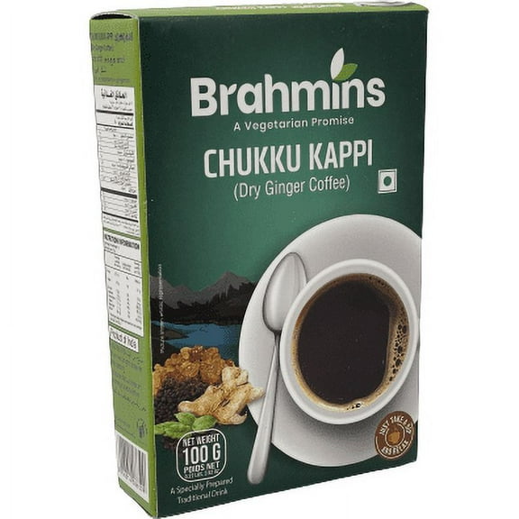 Pack Of 2 - Brahmins Instant Ginger Coffee Chukku Kappi - 100 Gm (3.5 Oz)