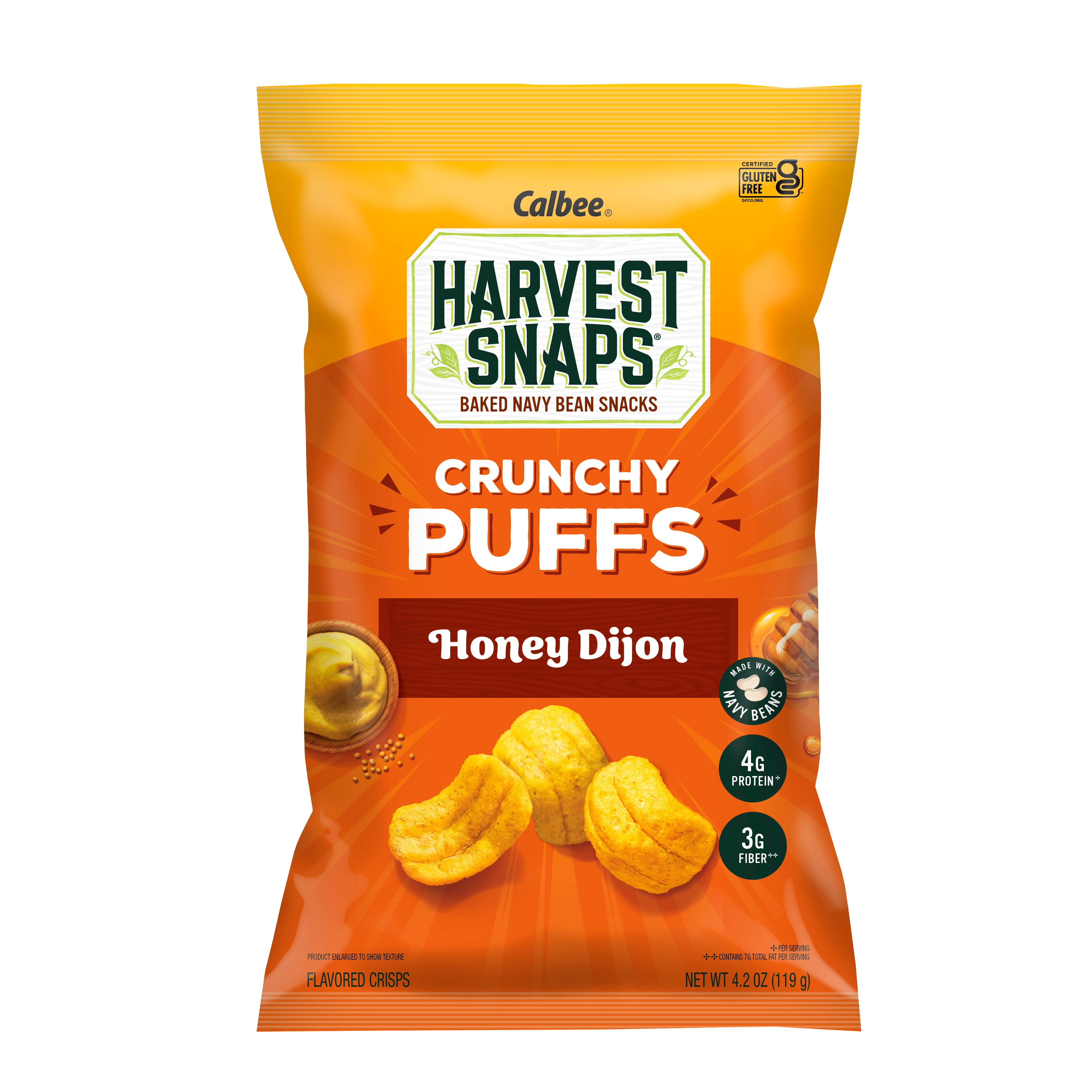 Pack Of 2 Calbee Harvest Snaps Honey Dijon Crunchy Puffs, 4.2 oz ...