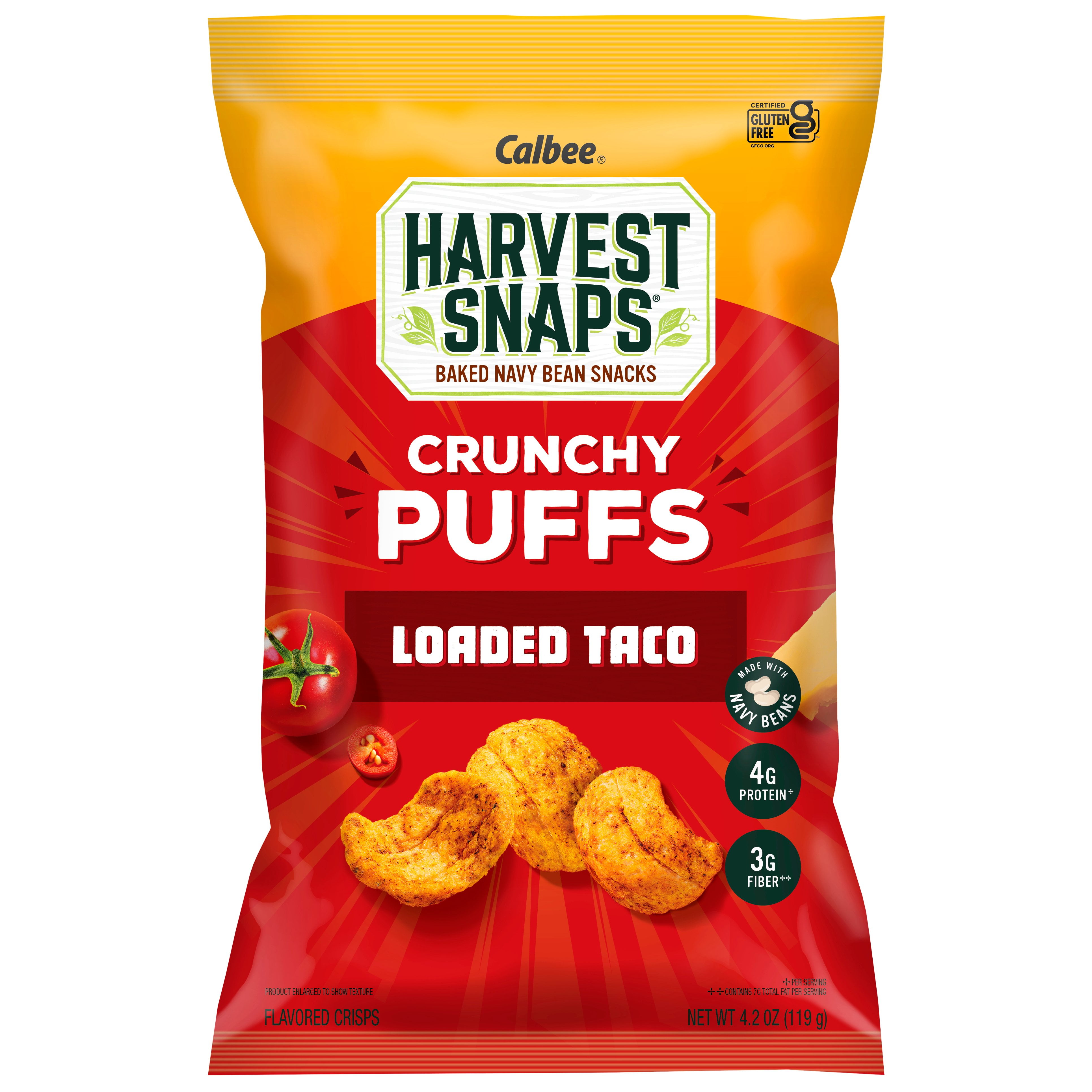 Pack Of 2 Calbee Harvest Snaps Loaded Taco Crunchy Puffs, 4.2 oz ...