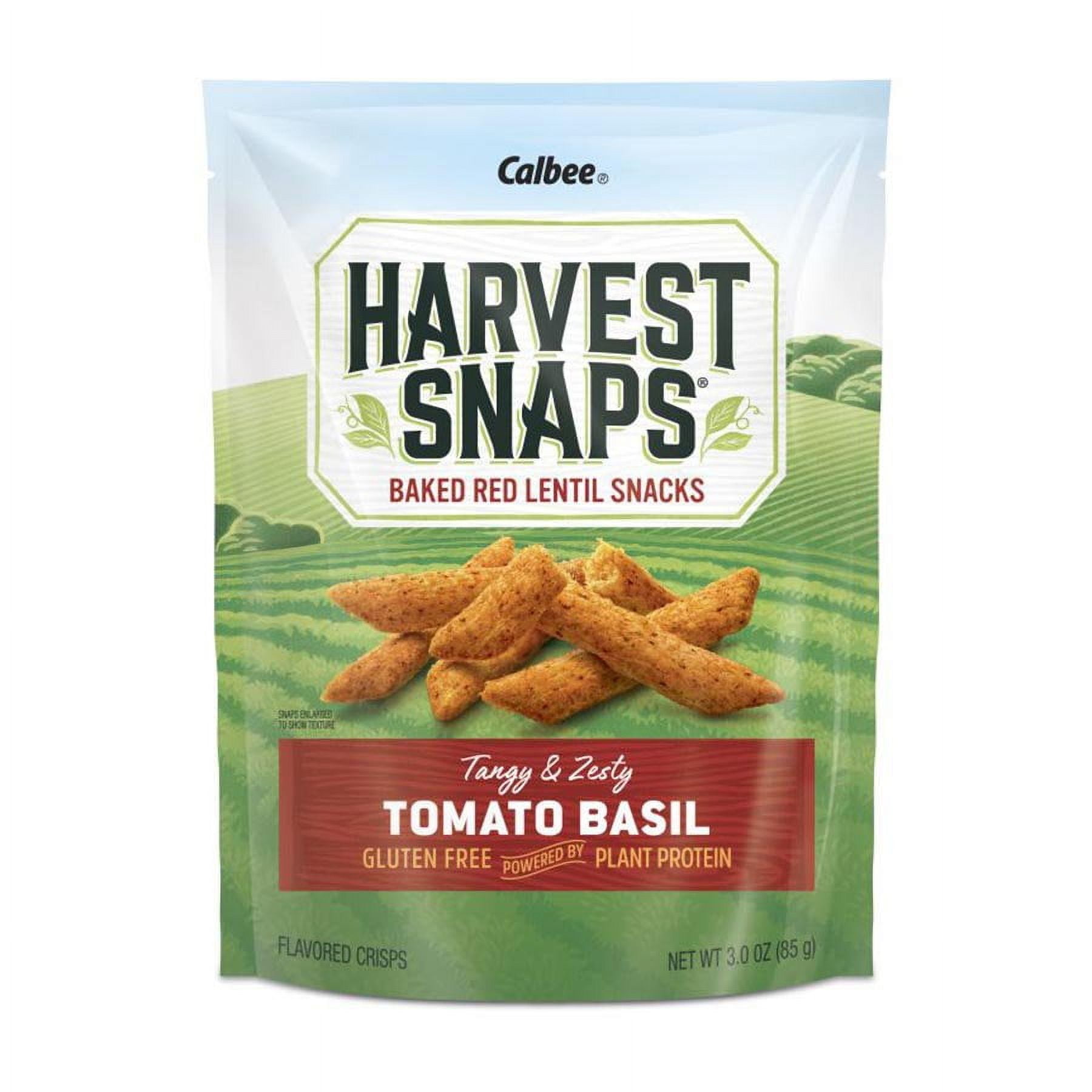 Pack Of 2 Calbee Harvest Snaps Tomato Basil Baked Red Lentil Snack ...