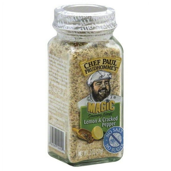Pack Of 2 Chef Paul Prudhomme's Lemon and Cracked Pepper Magic Seasoning Blend, 2 oz (Package May Vary)
