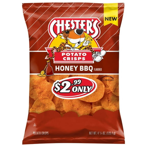 Pack Of 2 Chester's Potato Crisps - Honey BBQ - 4.25 oz (Packaging May Vary)