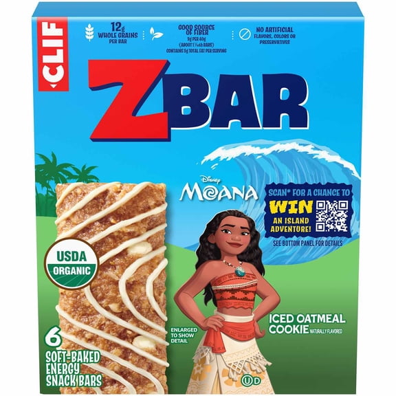 Pack Of 2 Clif Kid ZBar Energy Snack Bars - Iced Oatmeal Cookie - 6 ct (Packaging May Vary)
