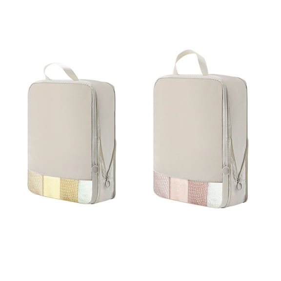 Pack Of 2 Compression Storage with Transparents Window Stylish Clothes Organizers Bags with Double Zippers