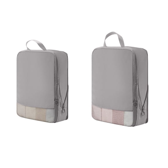 Pack Of 2 Compression Storage with Transparents Window Stylish Clothes Organizers Bags with Double Zippers