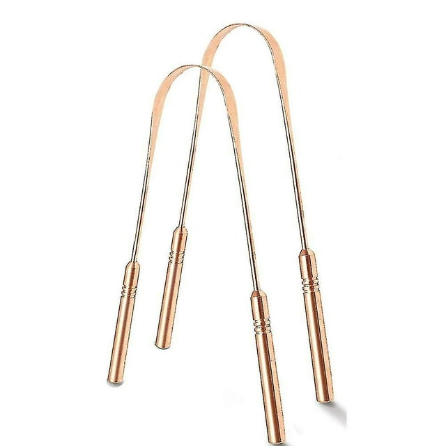 Pack Of 2 Copper Tongue Scraper Cleaner Dentist For