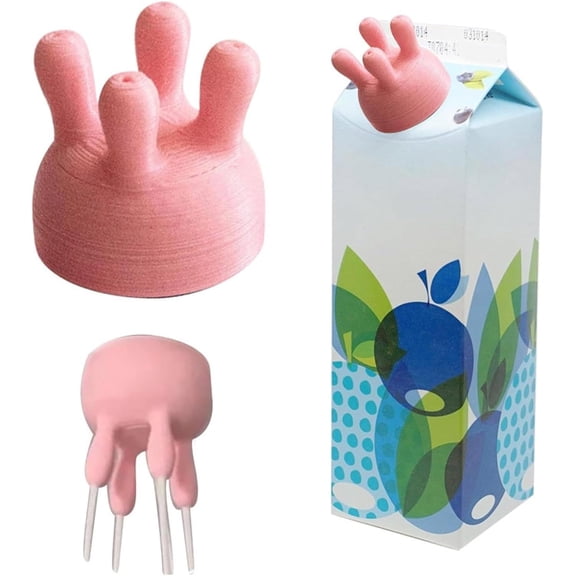 Pack Of 2 Cow Funny Pouring Milk Bottle Cap Pourer Lids Designs Milk Carton Caps Milk Box Stoppers For Kitchen And Home Use
