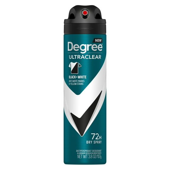 Pack Of 2 Degree Men 72 Hr UltraClear Antiperspirant Deodorant Dry Spray - Black+White - 3.8 oz (Packaging May Vary)