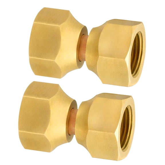 Pack Of 2 Erosion Resistant Brass Rotate Couplings Leak Proof Pipe Connector For Instrumentation & Refrigeration